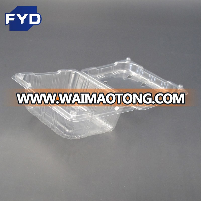 disposable transparent plastic clamshell blister fruit container